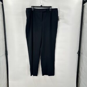 Liz Claiborne Sloan Pants Womens 18W Black Trouser Stretch Straight Leg NEW‎